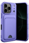 Mey İthalat®   iPhone 17 Pro Max Kelvin Kartvizitli Silikon - Lila