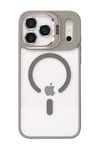 Mey İthalat®   iPhone 17 Pro Max Remim Lensli Magsafe Standlı Kapak - Titan Gri