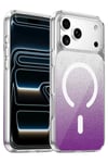 Mey İthalat®   iPhone 17 Pro Max Sora Simli Magsafe Kapak - Mor