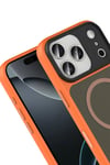 Mey İthalat®   iPhone 17 Pro Megane Magsafe Kapak - Turuncu