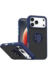 Mey İthalat®   iPhone 17 Pro Montreal Yüzüklü Silikon Kapak - Lacivert