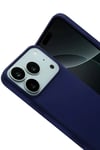 Mey İthalat®   iPhone 17 Pro Nano içi Kadife Silikon - Lacivert