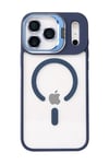 Mey İthalat®   iPhone 17 Pro Remim Lensli Magsafe Standlı Kapak - Lacivert