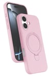 Mey İthalat®   iPhone 17 Regal Magsafe Standlı Kapak - Açık Pembe