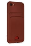 Mey İthalat®   iPhone 7 Kılıf Kelvin Kartvizitli Silikon - Bordo