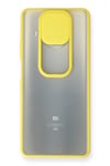 Mey İthalat®   Mi 10T Lite Kılıf Palm Buzlu Kamera Sürgülü Silikon - Sarı