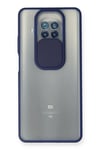 Mey İthalat®   Mi 10T Lite Kılıf Palm Buzlu Kamera Sürgülü Silikon - Lacivert