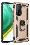 Mey İthalat®   Mi 10T Pro Kılıf Sofya Yüzüklü Silikon Kapak - Gold