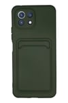 Mey İthalat®   Mi 11 Kılıf Kelvin Kartvizitli Silikon - Koyu Yeşil
