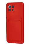 Mey İthalat®   Mi 11 Kılıf Kelvin Kartvizitli Silikon - Kırmızı