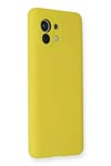 Mey İthalat®   Mi 11 Kılıf Nano içi Kadife Silikon - Sarı