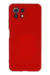 Mey İthalat®   Mİ 11 Lite Kılıf Nano içi Kadife Silikon - Kırmızı