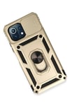 Mey İthalat®   Mİ 11 Lite Kılıf Pars Lens Yüzüklü Silikon - Gold