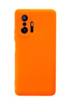 Mey İthalat®   Mi 11T Pro Kılıf Nano içi Kadife Silikon - Turuncu