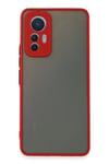 Mey İthalat®   Mi 12 Lite Kılıf Montreal Silikon Kapak - Kırmızı