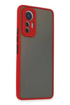 Mey İthalat®   Mi 12 Lite Kılıf Montreal Silikon Kapak - Kırmızı