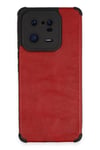 Mey İthalat®   Mi 13 Pro Kılıf Loop Deri Silikon - Kırmızı