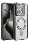 Mey İthalat®   Mi 14T Pro Joke Simli Magneticsafe Kılıf - Siyah
