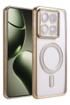 Mey İthalat®   Mi 14T Pro Joke Simli Magneticsafe Kılıf - Gold