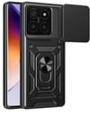 Mey İthalat®   Mi 14T Pro Kılıf Pars Lens Yüzüklü Silikon - Siyah