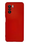 Mey İthalat®   Poco F3 Kılıf Nano içi Kadife Silikon - Kırmızı