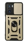 Mey İthalat®   Poco F3 Kılıf Pars Lens Yüzüklü Silikon - Gold