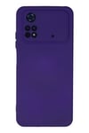 Mey İthalat®   Poco M4 Pro 4G Kılıf Nano içi Kadife Silikon - Mor