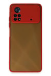 Mey İthalat®   Poco X4 Pro 5G Kılıf Montreal Silikon Kapak - Kırmızı