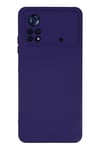 Mey İthalat®   Poco X4 Pro 5G Kılıf Nano içi Kadife Silikon - Mor