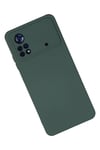 Mey İthalat®   Poco X4 Pro 5G Kılıf Nano içi Kadife Silikon - Koyu Yeşil