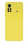 Mey İthalat®   Poco X4 Pro 5G Kılıf Nano içi Kadife Silikon - Sarı