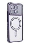 Mey İthalat®   Poco X6 Pro Joke Simli Magneticsafe Kılıf - Derin Mor