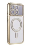 Mey İthalat®   Poco X6 Pro Joke Simli Magneticsafe Kılıf - Gold