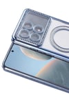 Mey İthalat®   Poco X6 Pro Joke Simli Magneticsafe Kılıf - Mavi