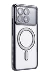 Mey İthalat®   Poco X6 Pro Joke Simli Magneticsafe Kılıf - Siyah