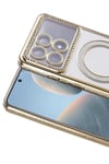 Mey İthalat®   Poco X6 Pro Joke Simli Magneticsafe Kılıf - Gold