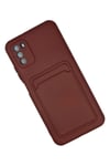 Mey İthalat®   Pocophone M3 Kılıf Kelvin Kartvizitli Silikon - Bordo