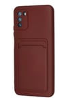 Mey İthalat®   Pocophone M3 Kılıf Kelvin Kartvizitli Silikon - Bordo