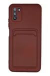 Mey İthalat®   Pocophone M3 Kılıf Kelvin Kartvizitli Silikon - Bordo