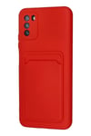 Mey İthalat®   Pocophone M3 Kılıf Kelvin Kartvizitli Silikon - Kırmızı