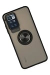 Mey İthalat®   Redmi 10 2022 Kılıf Montreal Yüzüklü Silikon Kapak - Siyah