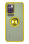 Mey İthalat®   Redmi 10 2022 Kılıf Montreal Yüzüklü Silikon Kapak - Sarı