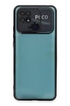 Mey İthalat®   Redmi 10C Kılıf  Lensli Silikon - Siyah