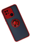 Mey İthalat®   Redmi 10C Kılıf Montreal Yüzüklü Silikon Kapak - Kırmızı