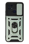 Mey İthalat®   Redmi 10C Kılıf Pars Lens Yüzüklü Silikon - Yeşil
