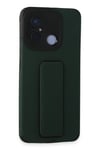 Mey İthalat®   Redmi 12C Kılıf Mega Standlı Silikon - Yeşil