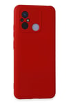 Mey İthalat®   Redmi 12C Kılıf Nano içi Kadife Silikon - Kırmızı