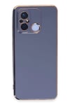 Mey İthalat®   Redmi 12C Kılıf Volet Silikon - Mavi