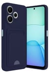 Mey İthalat®   Redmi 13 4G Kılıf Kelvin Kartvizitli Silikon - Lacivert