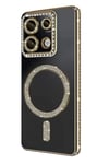 Mey İthalat®   Redmi 13C Joke Simli Magneticsafe Kılıf - Gold
